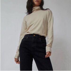 B SIDES Tan Turtleneck Shirt